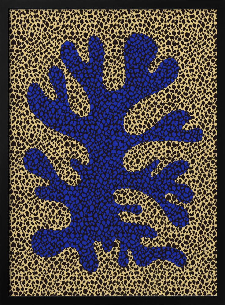 Blue and Yellow Coral pattern | Poster