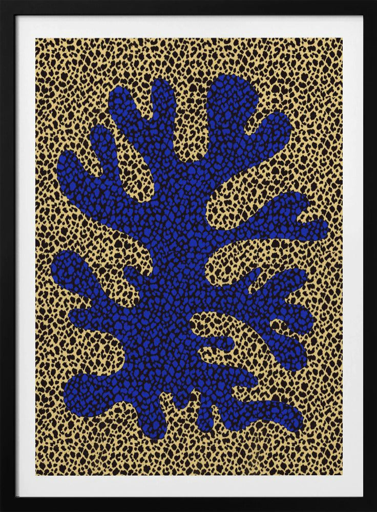 Blue and Yellow Coral pattern | Poster