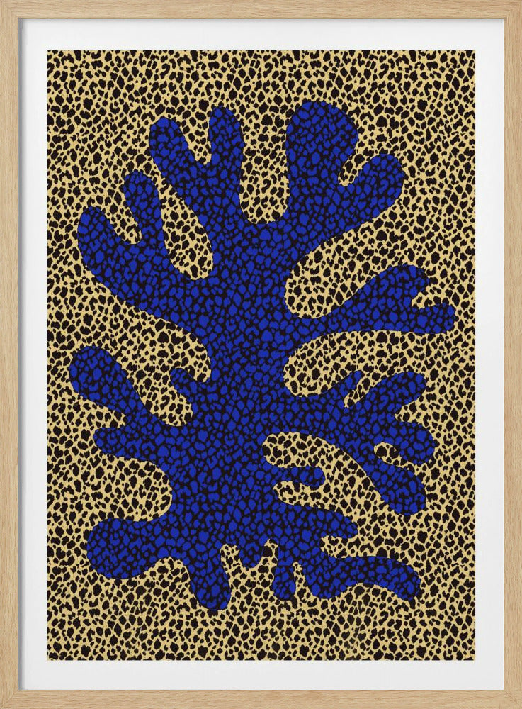 Blue and Yellow Coral pattern | Poster