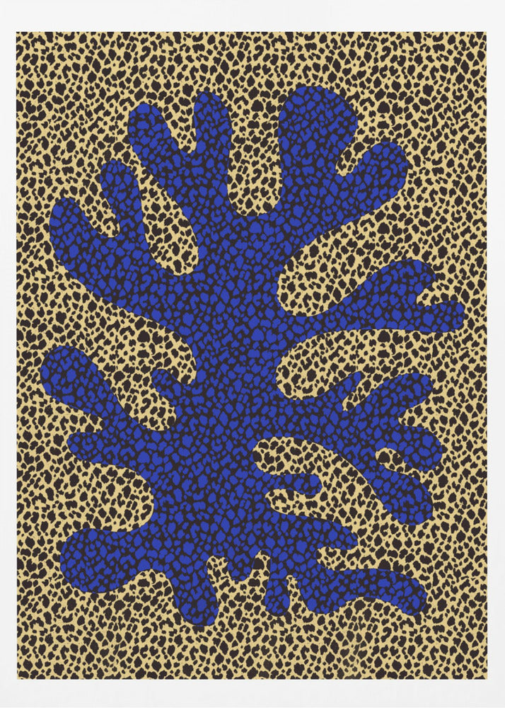 Blue and Yellow Coral pattern | Poster