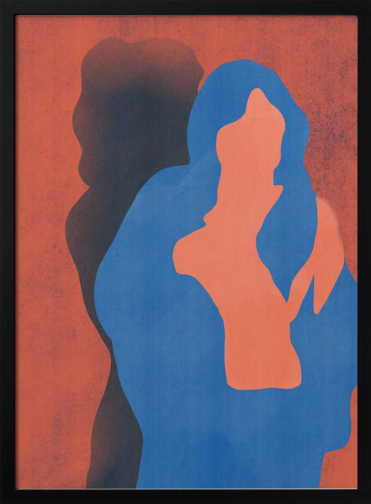 Silhouette of Two Figures | Poster