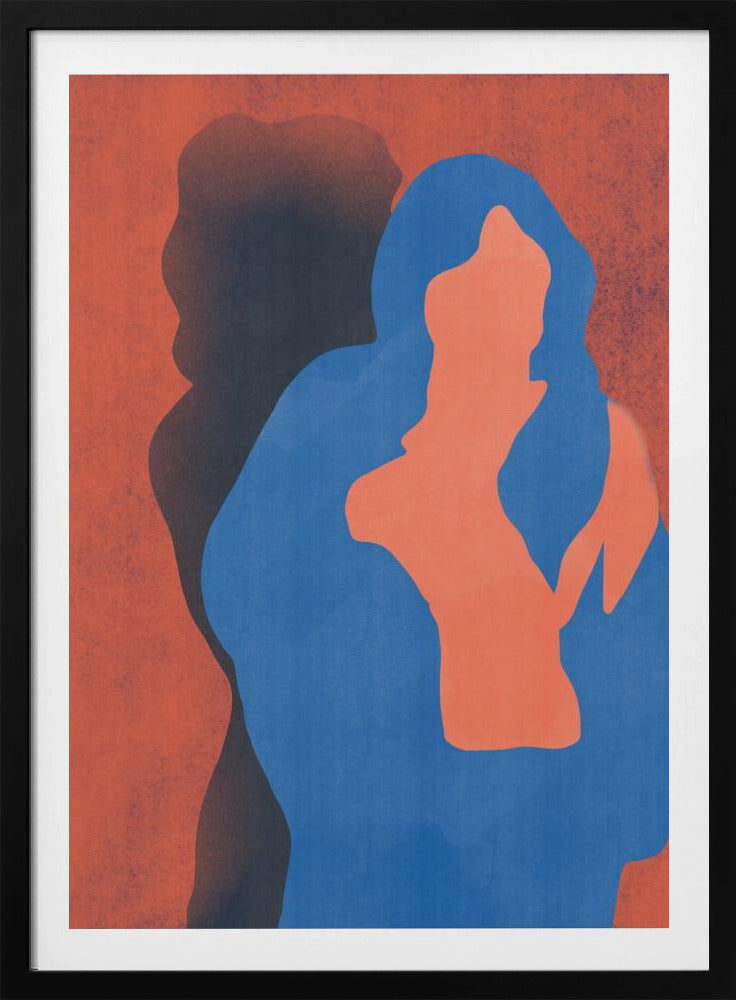 Silhouette of Two Figures | Poster