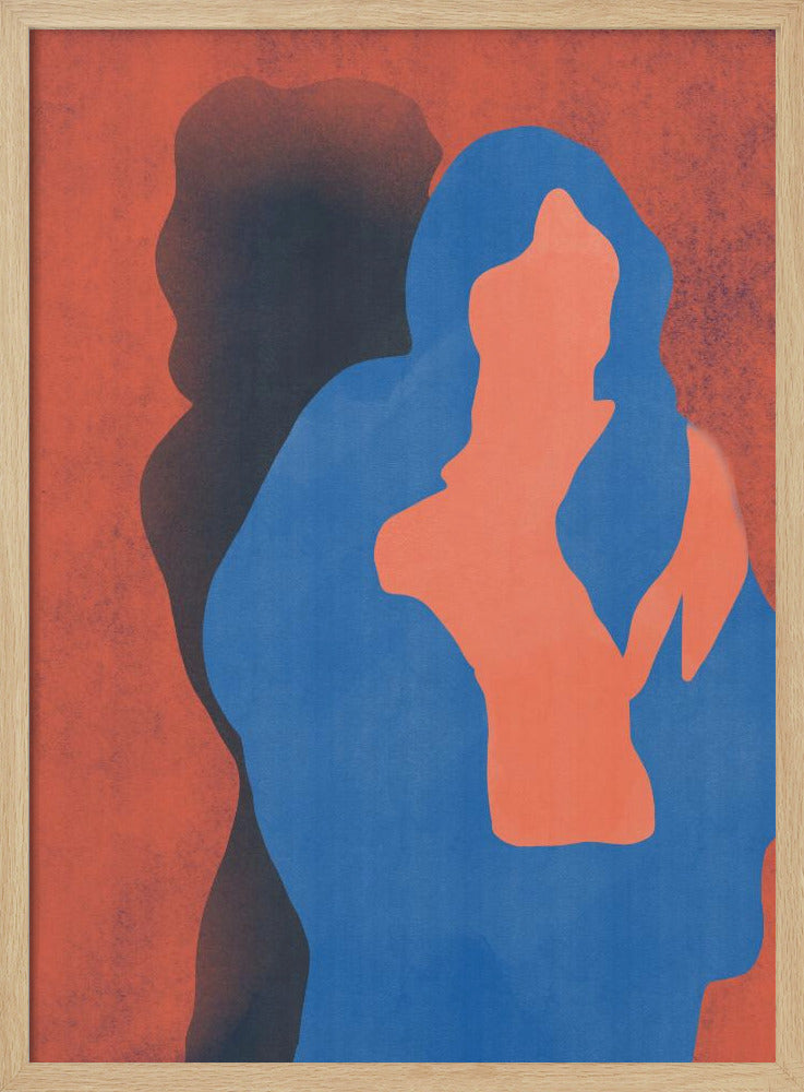 Silhouette of Two Figures | Poster