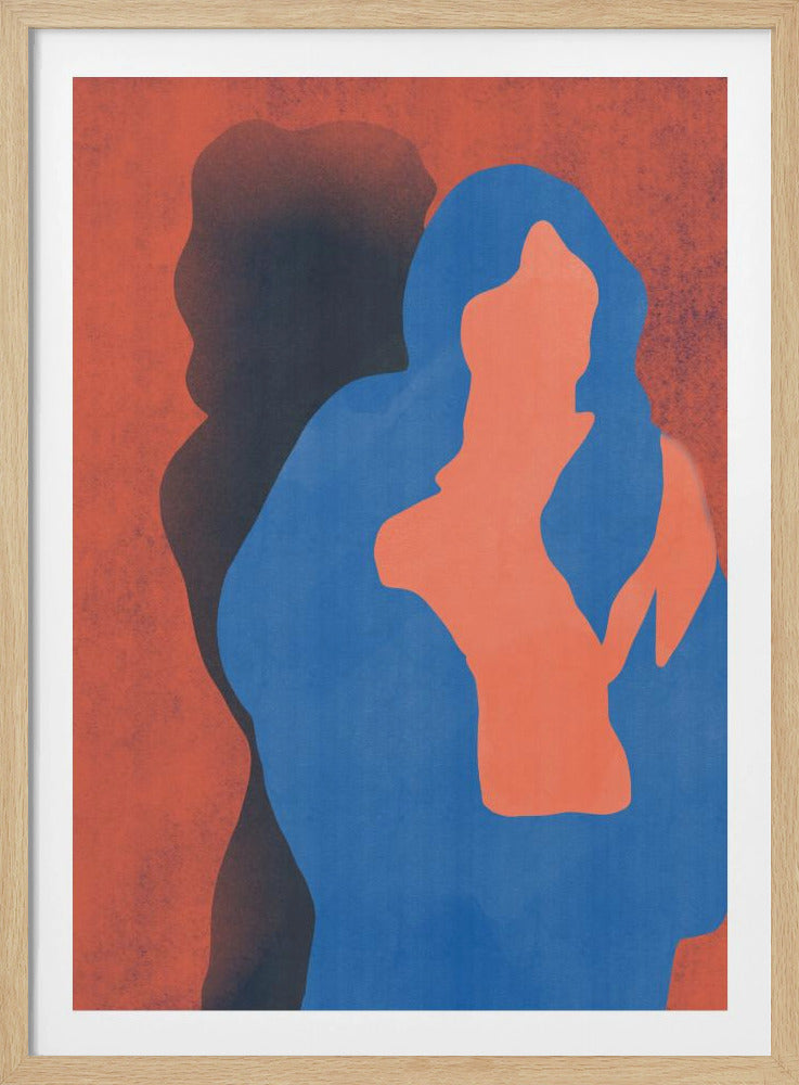 Silhouette of Two Figures | Poster