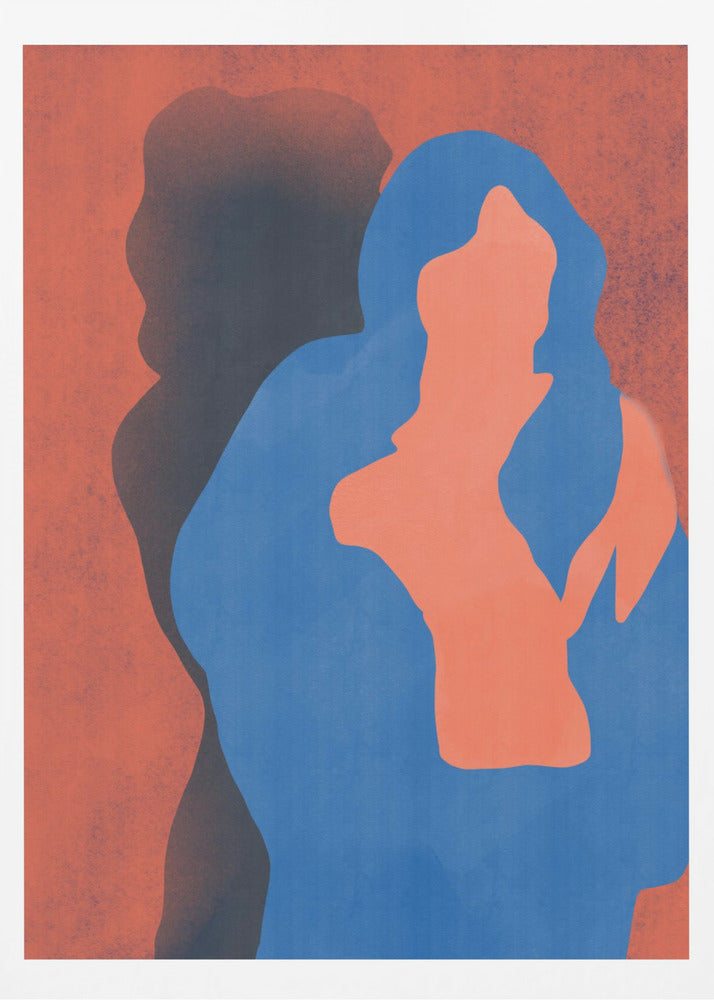 Silhouette of Two Figures | Poster