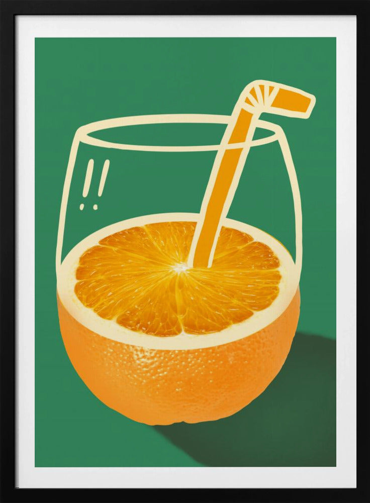 Livfull orange, skickligt illustrerad | Poster