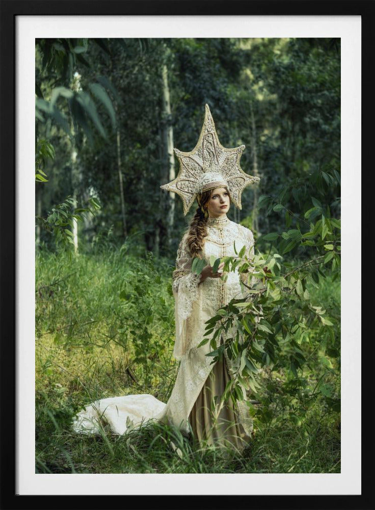 Young lady in forest | Poster