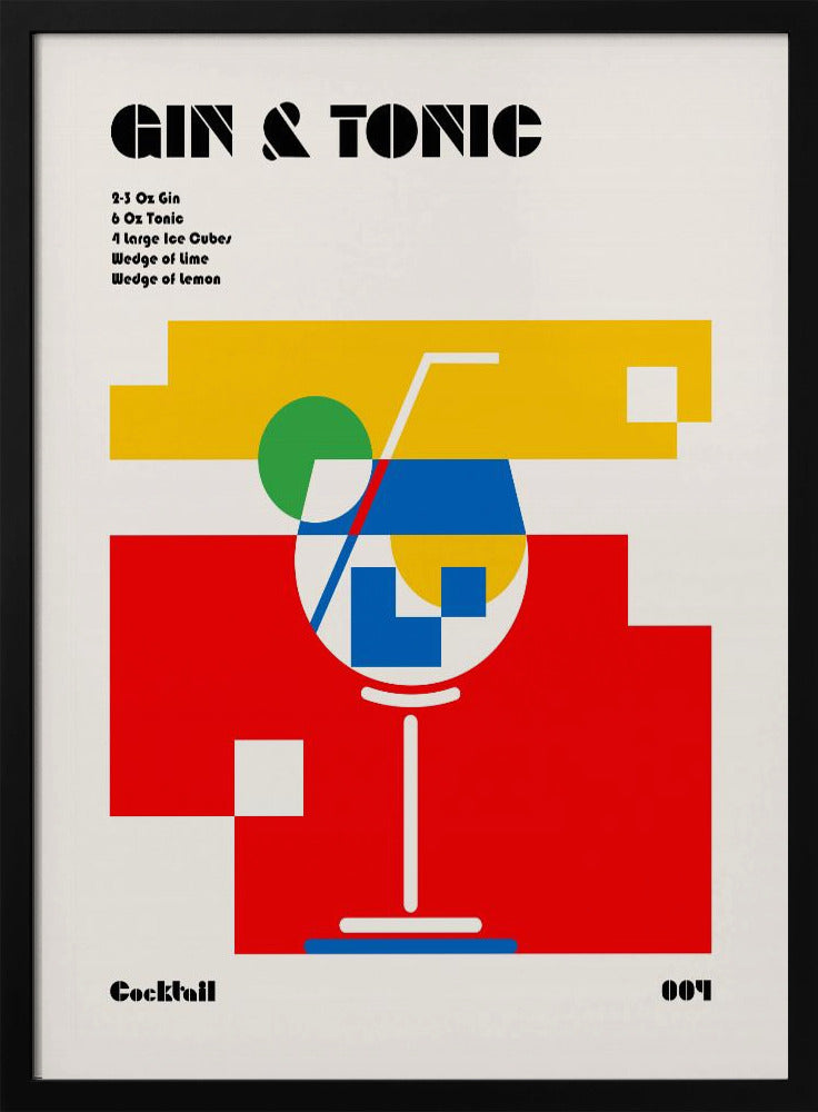 Gin & Tonic Bauhaus Cocktail | Poster