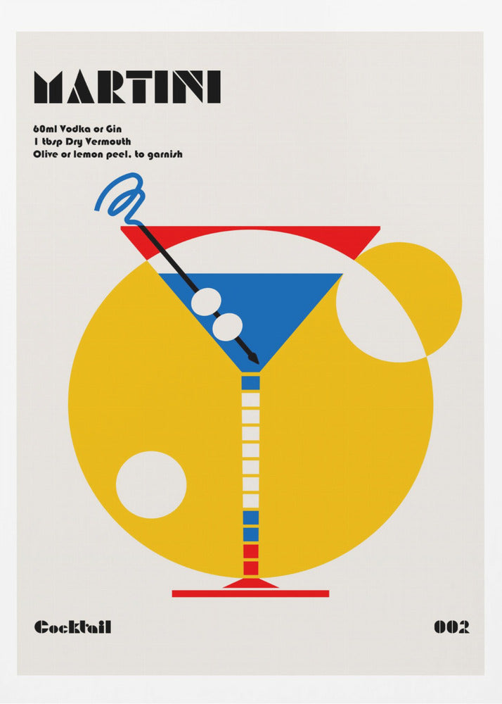 Martini Bauhaus-cocktail | Poster