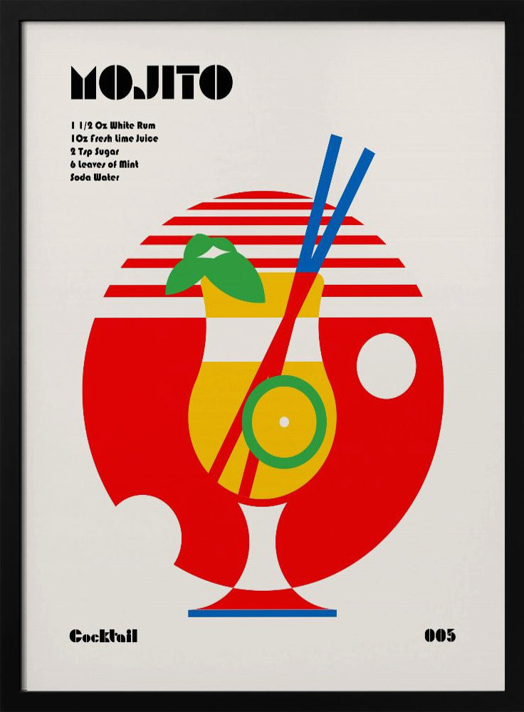 Mojito Bauhaus Cocktail | Poster