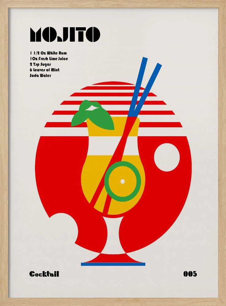 Mojito Bauhaus Cocktail | Poster