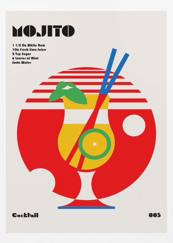 Mojito Bauhaus Cocktail | Poster