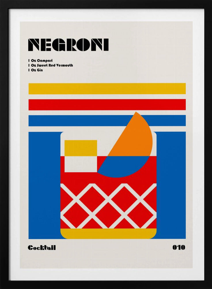 Negroni Bauhaus Cocktail | Affisch
