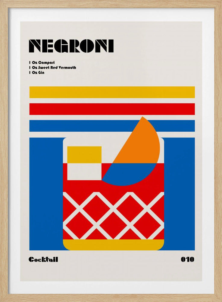 Negroni Bauhaus Cocktail | Affisch
