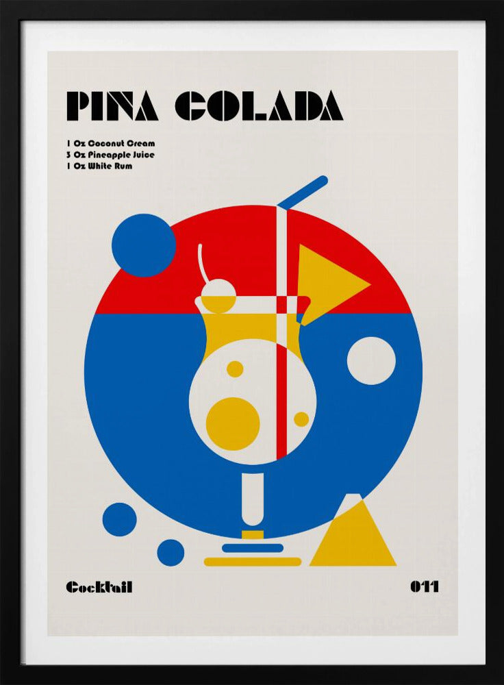 Piña Colada Bauhaus Cocktail | Poster
