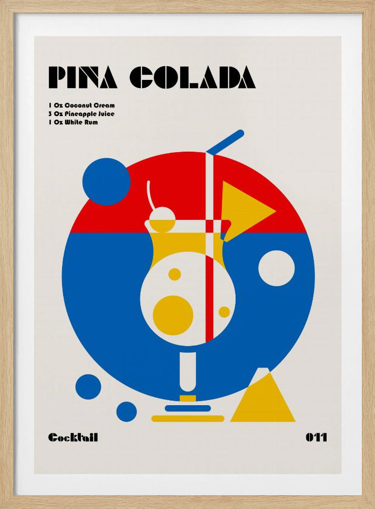 Piña Colada Bauhaus Cocktail | Poster