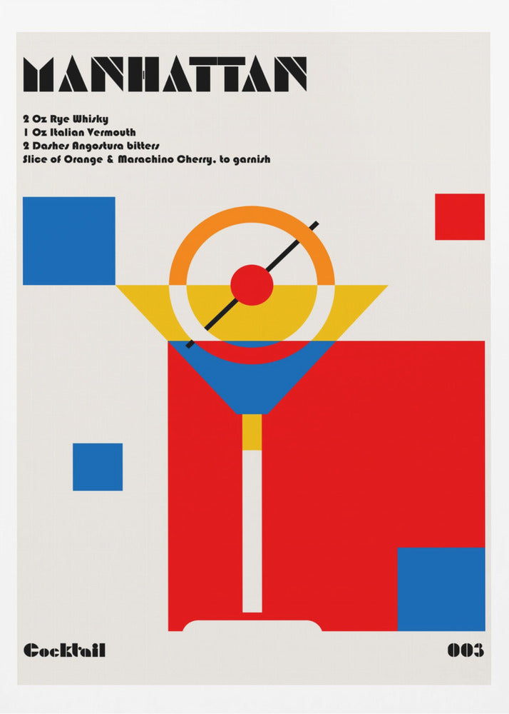 Manhattan Bauhaus Cocktail | Poster