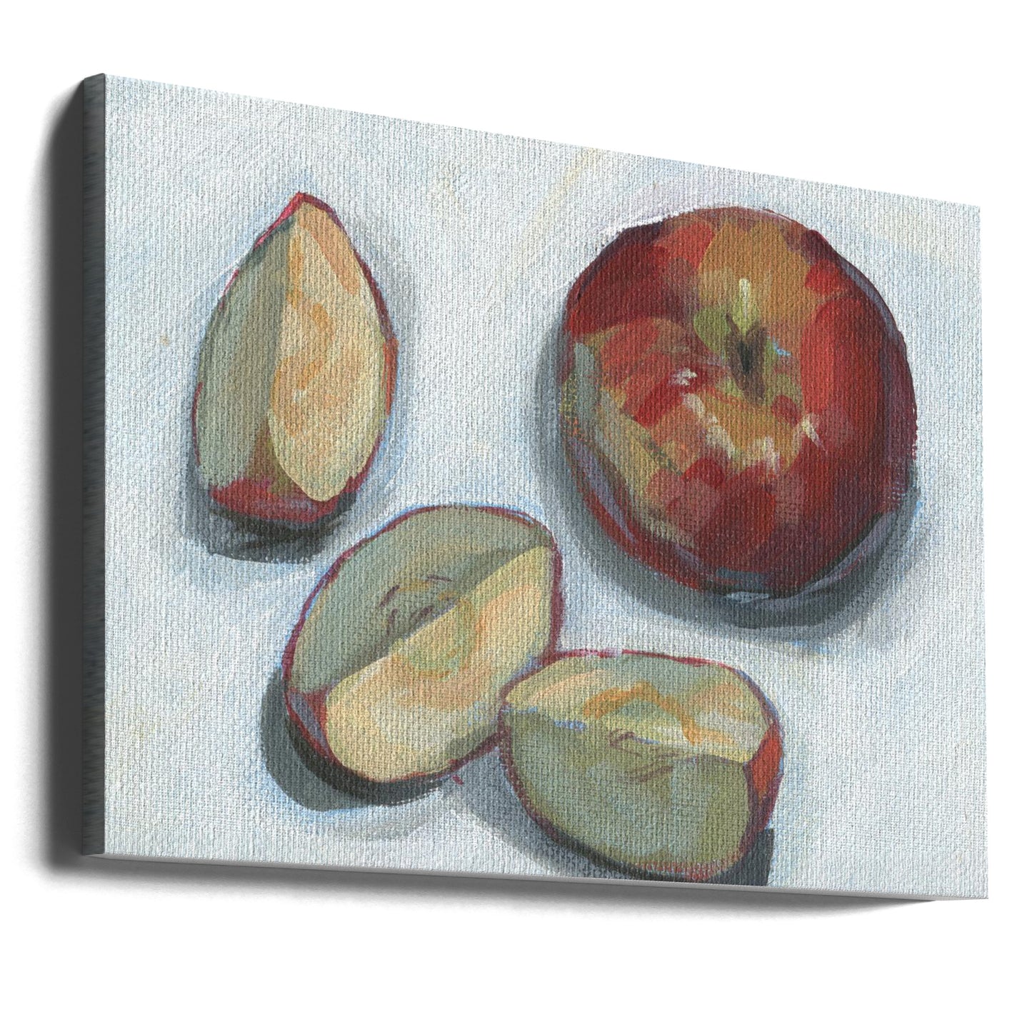 Skivat äpple 8x10 | Canvastavla