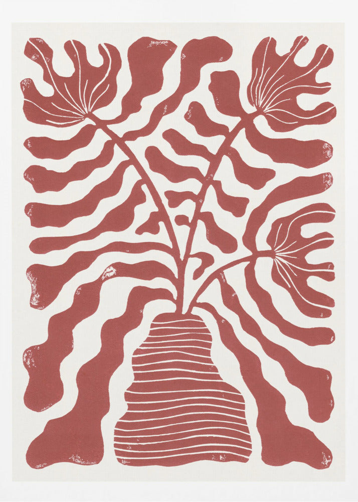 Röda blommor i en vas | Poster