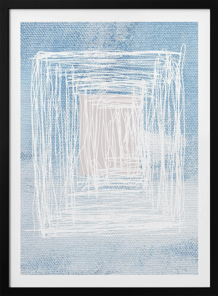 Vita linjära mönster med geometrisk design | Poster