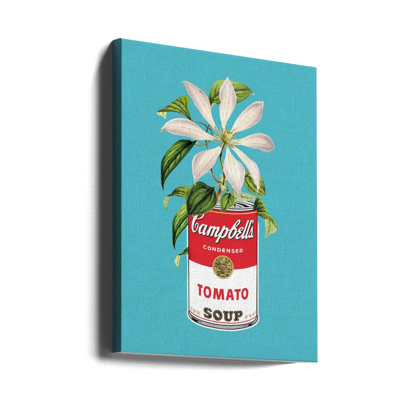 Campbells och blommor | Canvastavla
