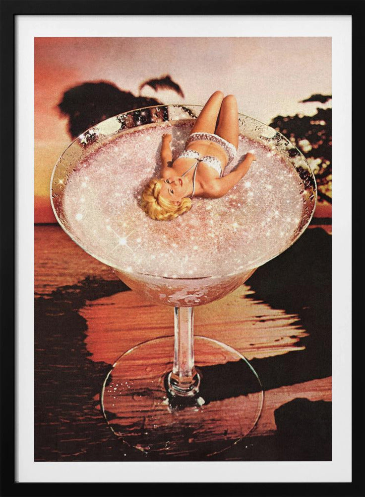 Glittriga rosa Margarita | Poster