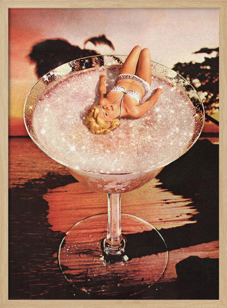 Glittriga rosa Margarita | Poster
