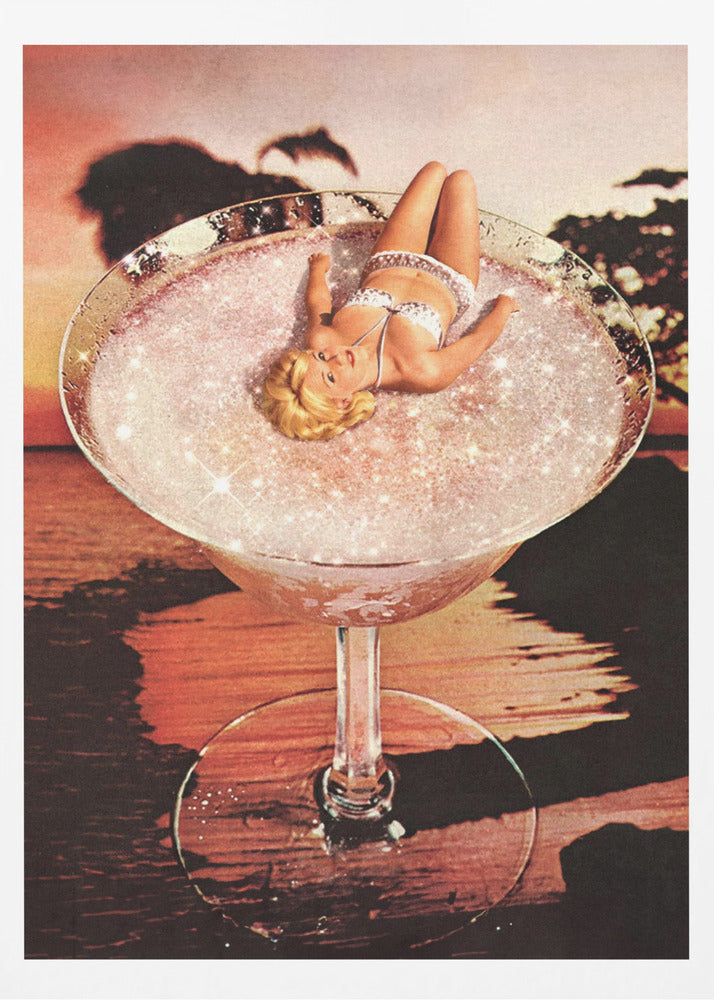 Glittriga rosa Margarita | Poster