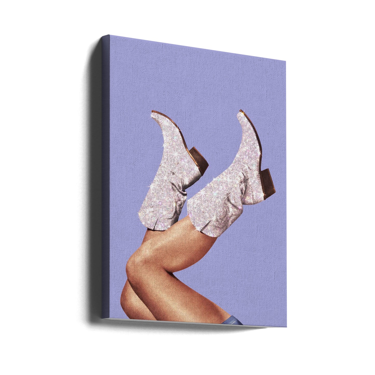 Nämä saappaat - Glitter Very Peri-Periwinkle | Canvastaulut