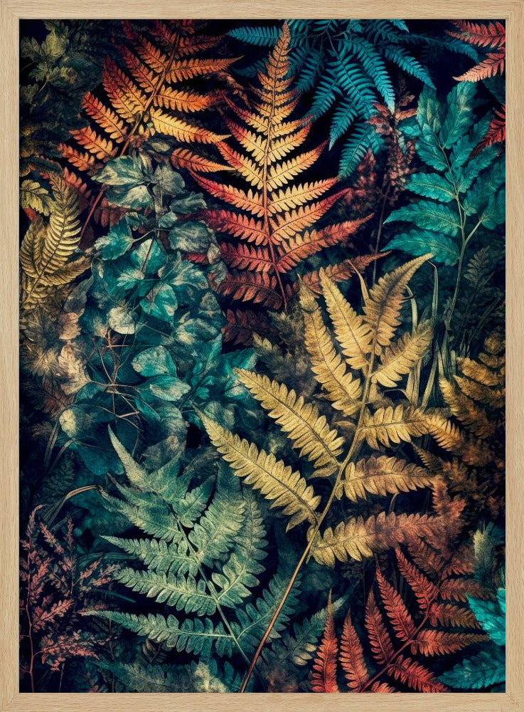 Vibrant Garden and ferns 4 | Poster