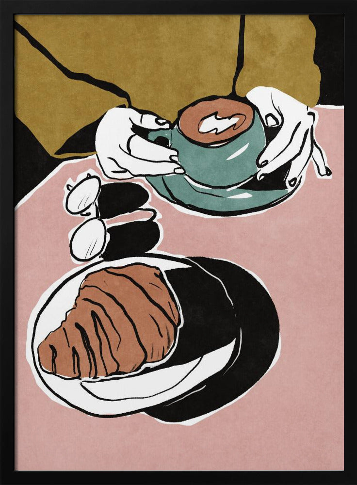 Croissant et café au lait | Affisch