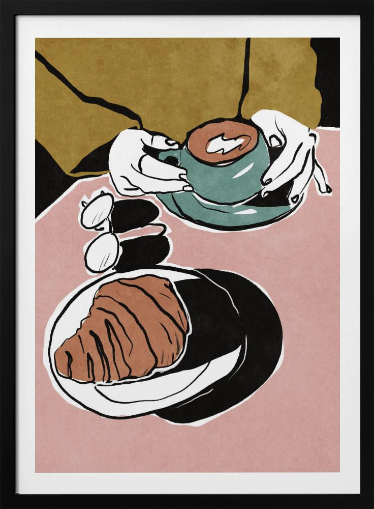 Croissant et café au lait | Affisch