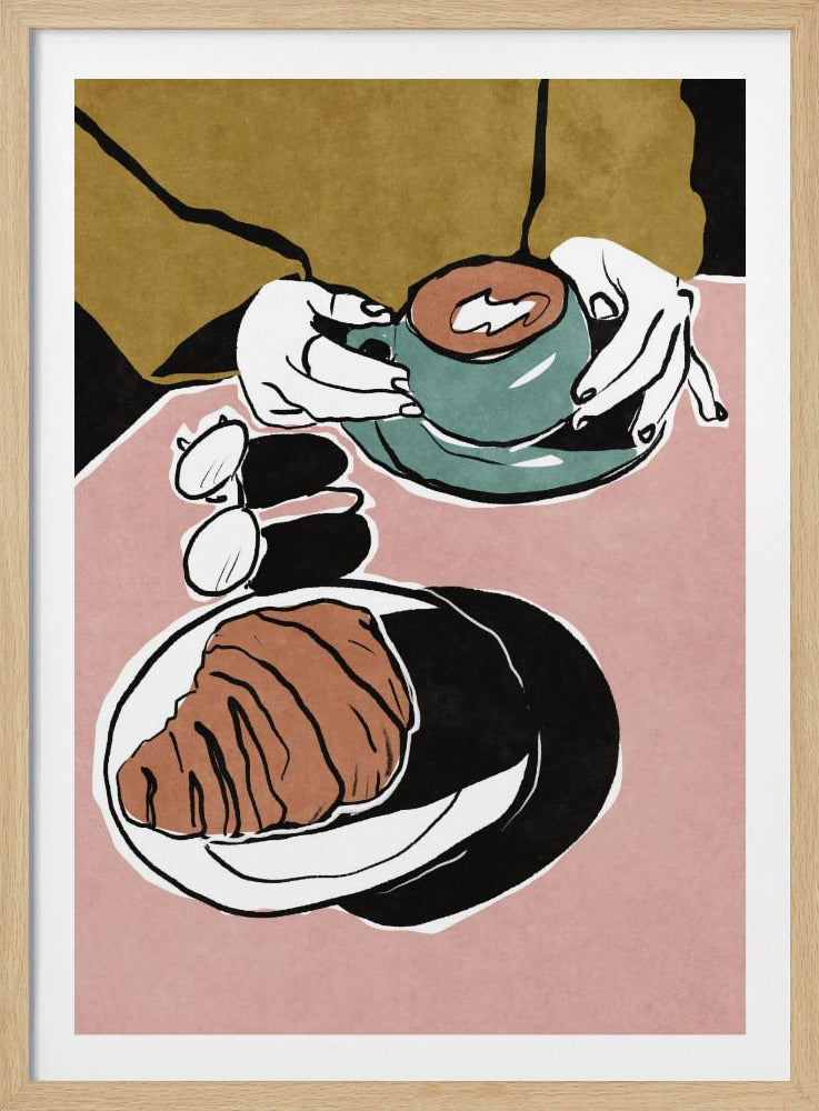Croissant et café au lait | Affisch