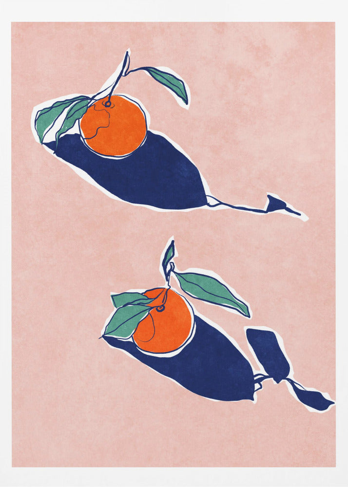 Abstrakte Orangen | Poster