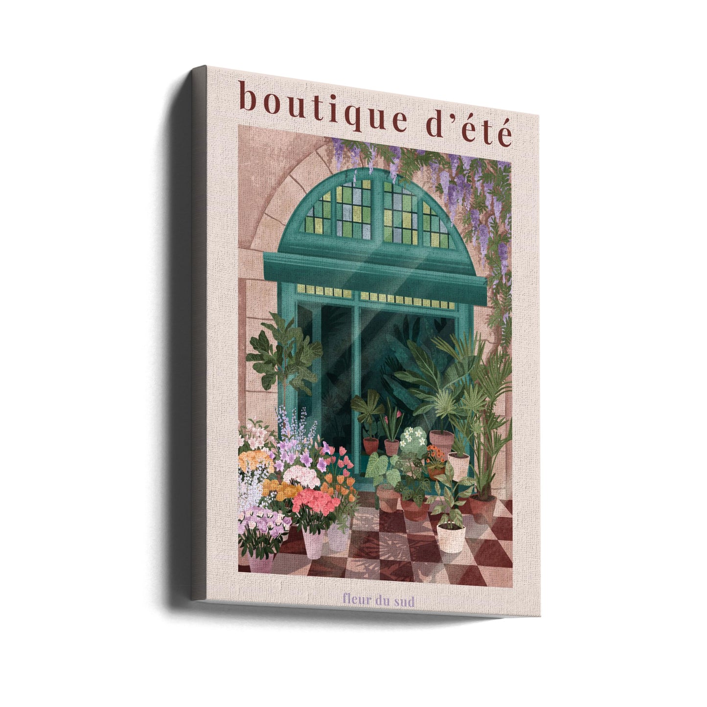 Fransk blomsterbutik Poster | Canvas