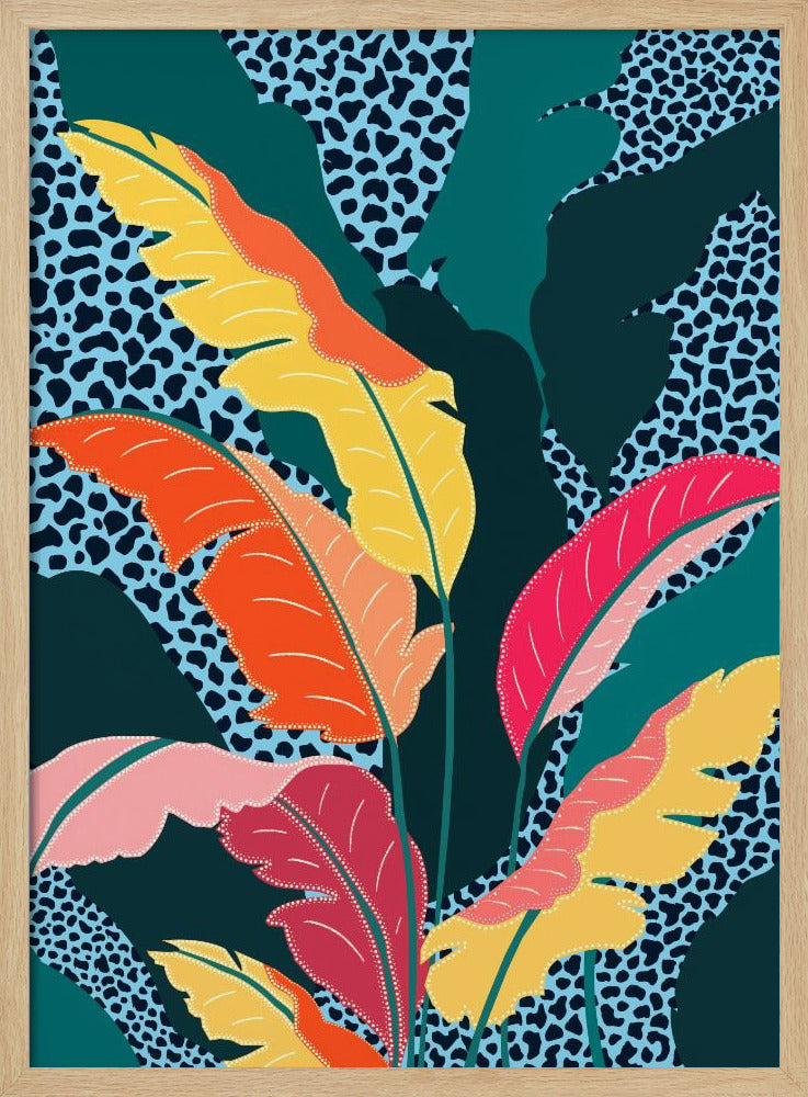 Blågrön och mandarin | Poster