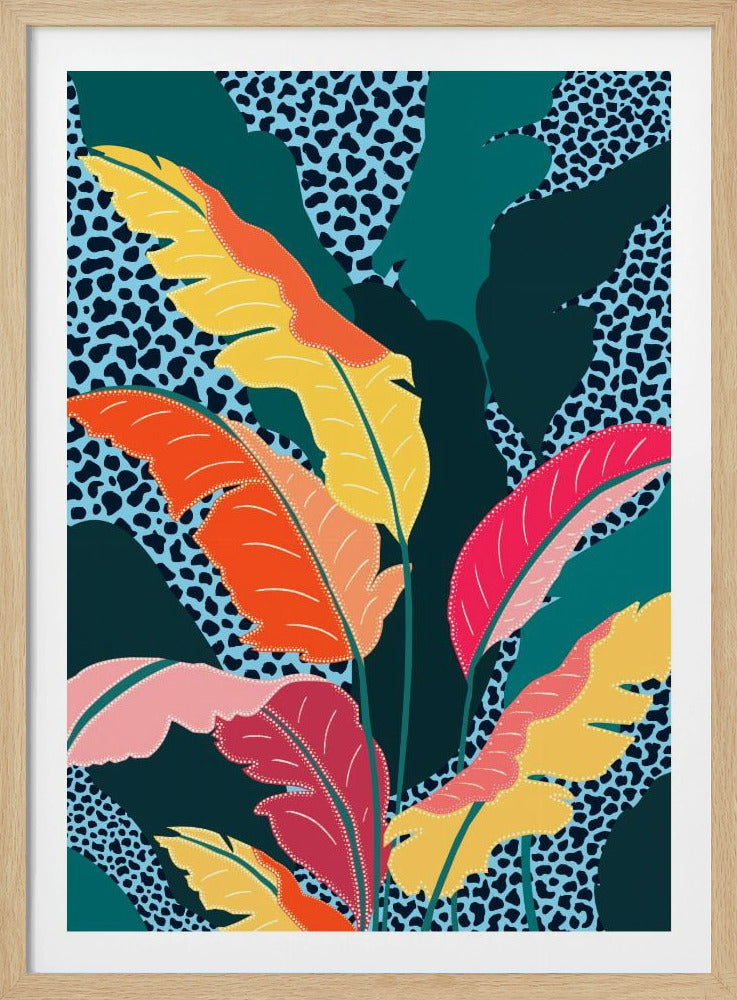 Blågrön och mandarin | Poster