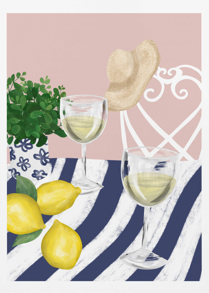 Vitt vin för två | Poster