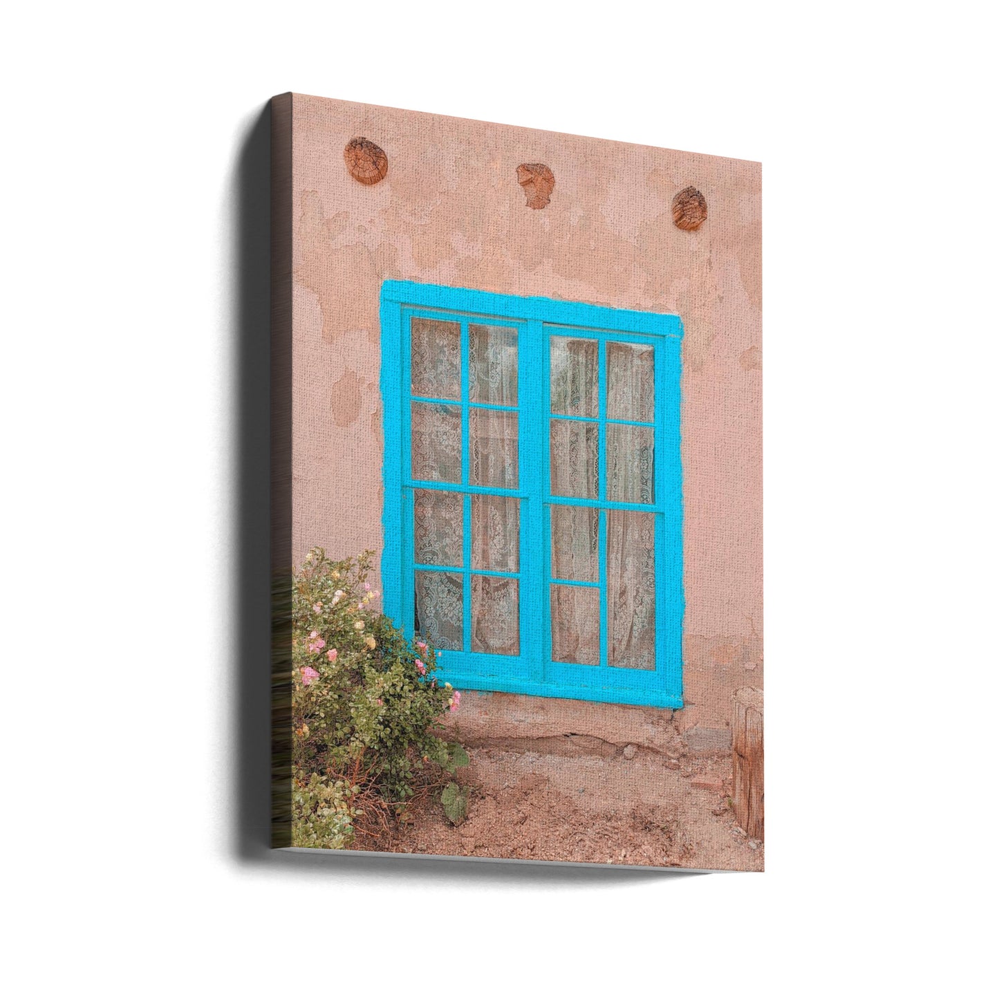 Türkisfarbenes Fenster – Taos, New Mexico | Leinwand-Bilder