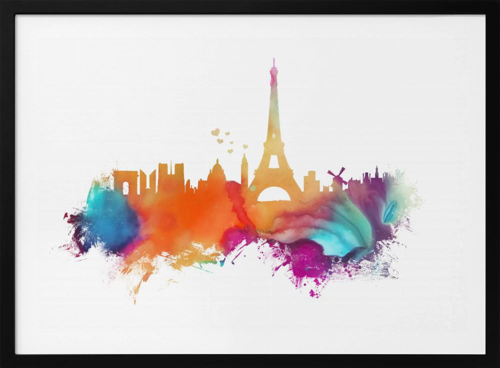 Paris France Skyline Sport Art (2) | Poster