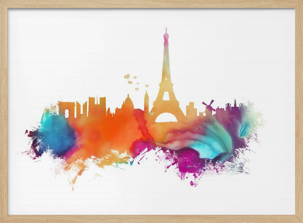 Paris France Skyline Sport Art (2) | Poster