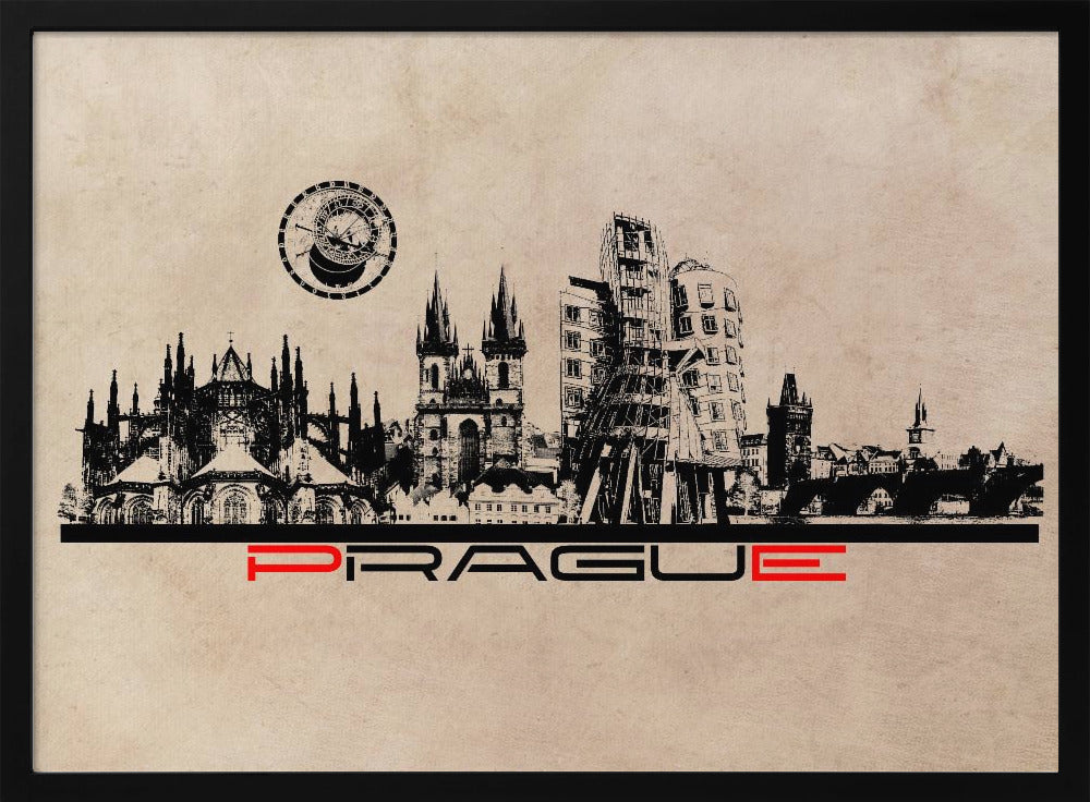 Prague Skyline City | Poster