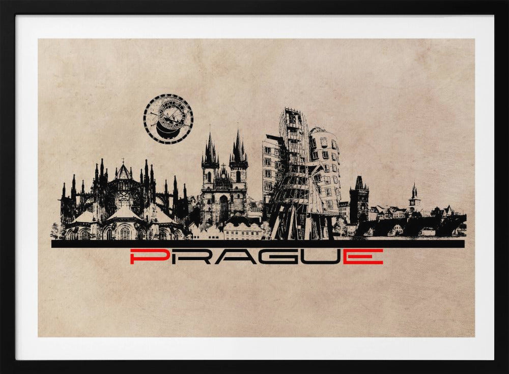 Prague Skyline City | Poster