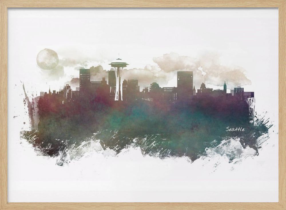 Seattle Usa Skyline City Art (2) | Poster