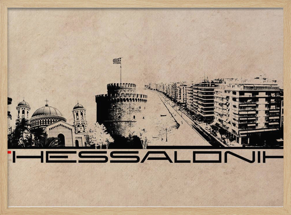 Thessaloniki Greece Skyline City Art (1) | Poster