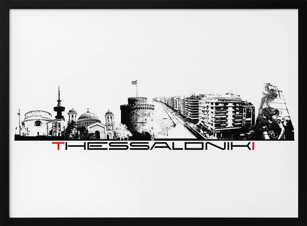 Thessaloniki Greece Skyline City Art (2) | Poster