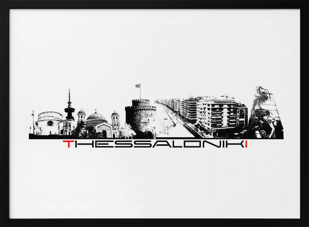 Thessaloniki Greece Skyline City Art (2) | Poster