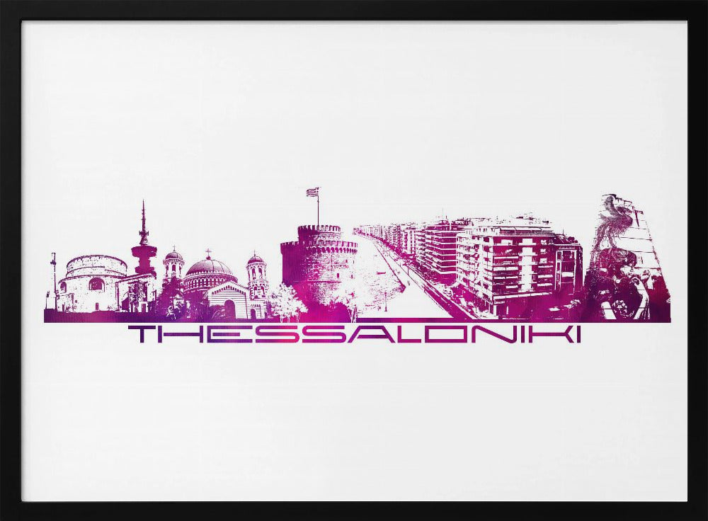 Thessaloniki Greece Skyline City Art (3) | Poster