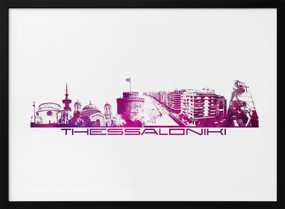 Thessaloniki Greece Skyline City Art (3) | Poster