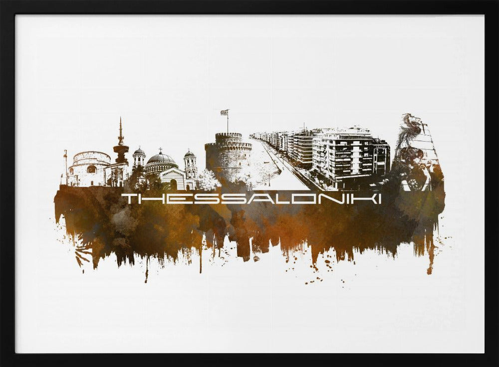 Thessaloniki Greece Skyline City Art (5) | Poster